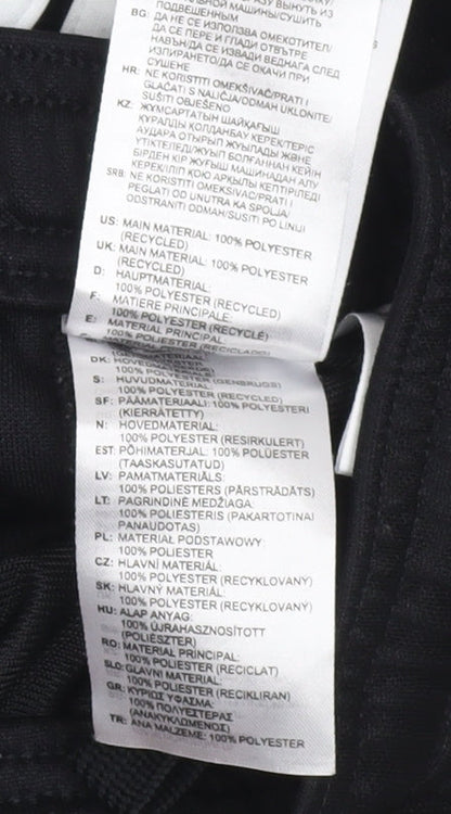 Adidas Men's Black Small Jogger Trousers with Ankle Zips