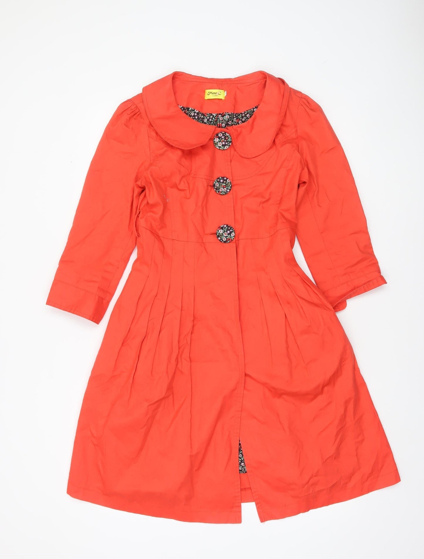 Womens UK Size M JimC London Red Trench Coat