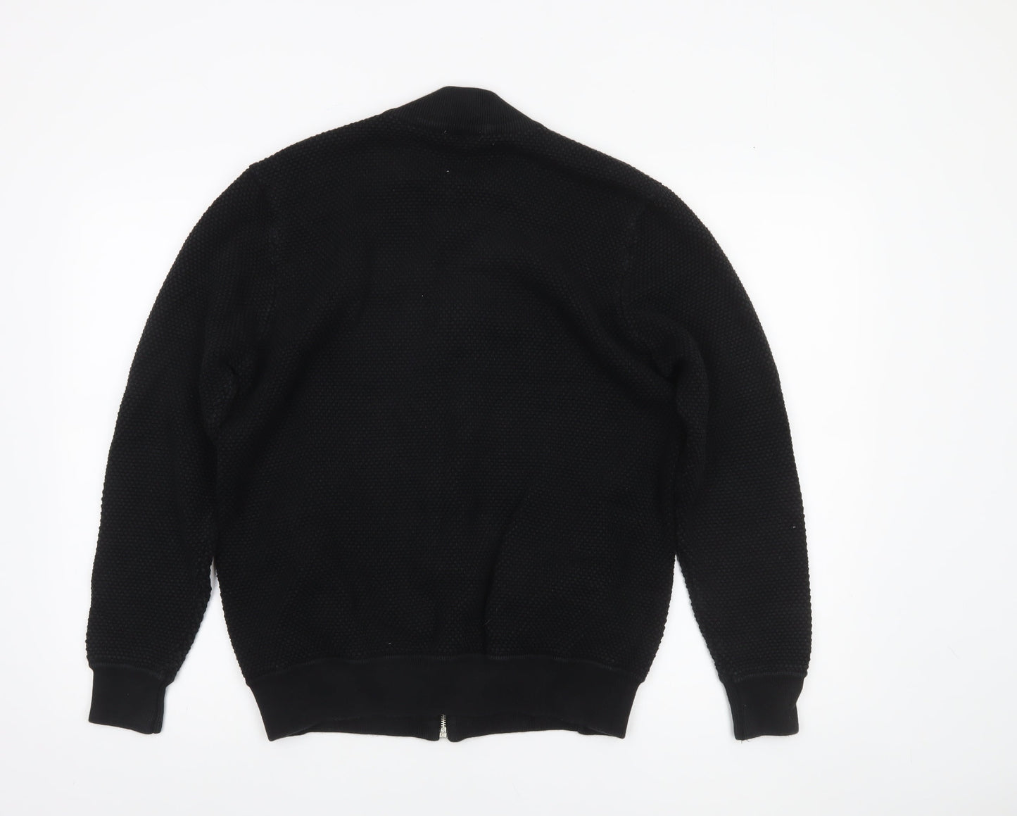 Mens UK Size XL Kuegou Jeans Black Bomber Jacket
