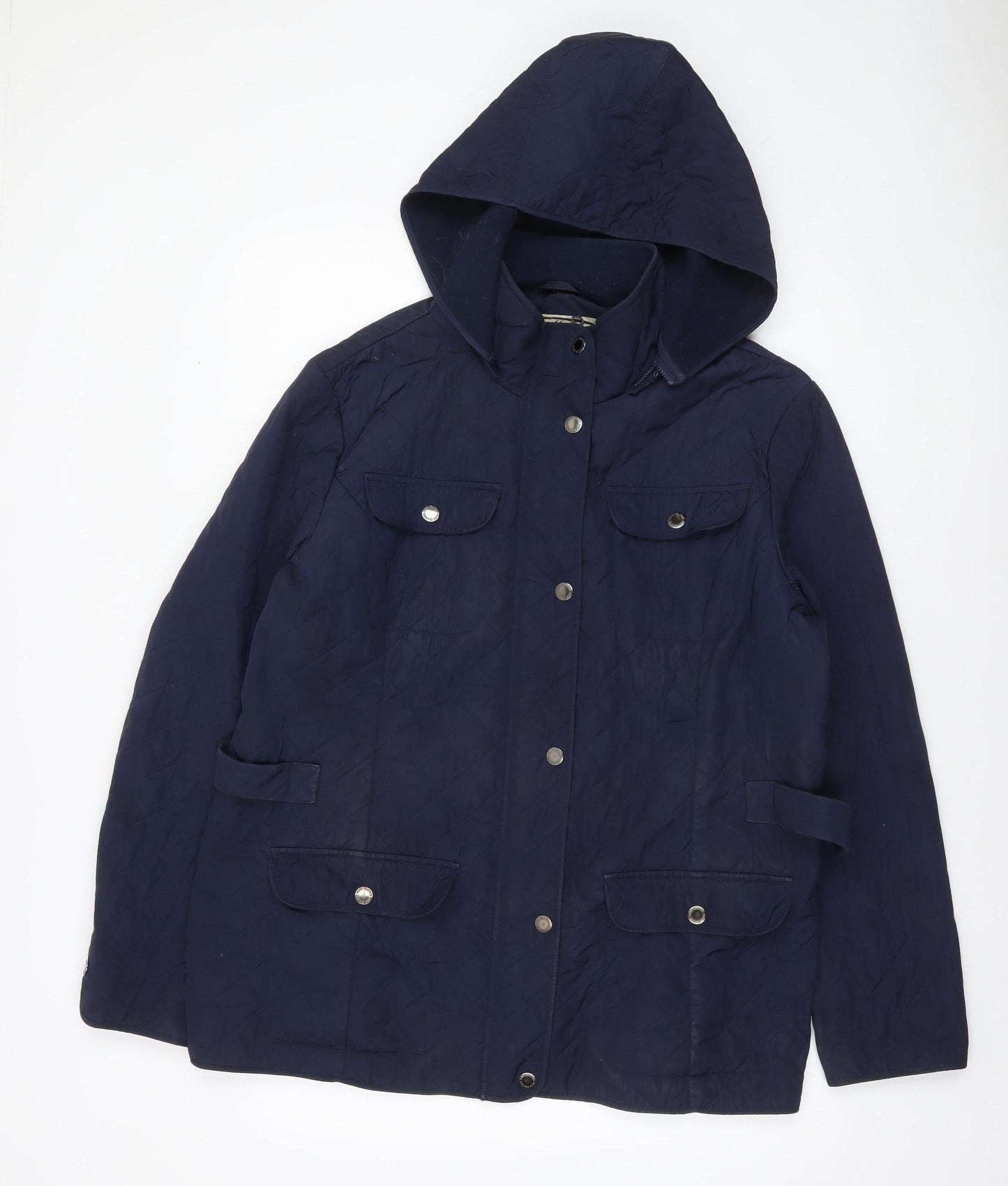 Womens UK Size XL Four Seasons London Blue Quilted Coat