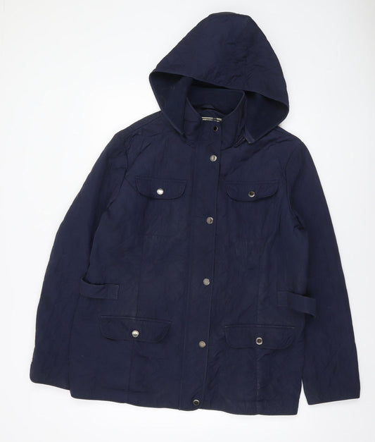 Womens UK Size XL Four Seasons London Blue Quilted Coat