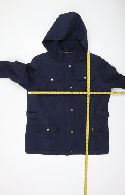 Womens UK Size XL Four Seasons London Blue Quilted Coat