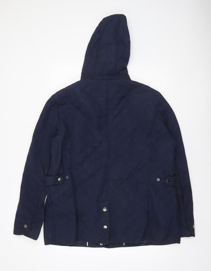 Womens UK Size XL Four Seasons London Blue Quilted Coat