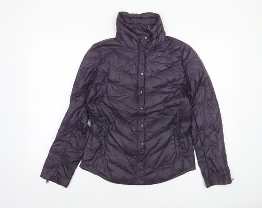 Gap Women Purple XS Puffer Jacket Down Filled Lightweight Quilted Coat