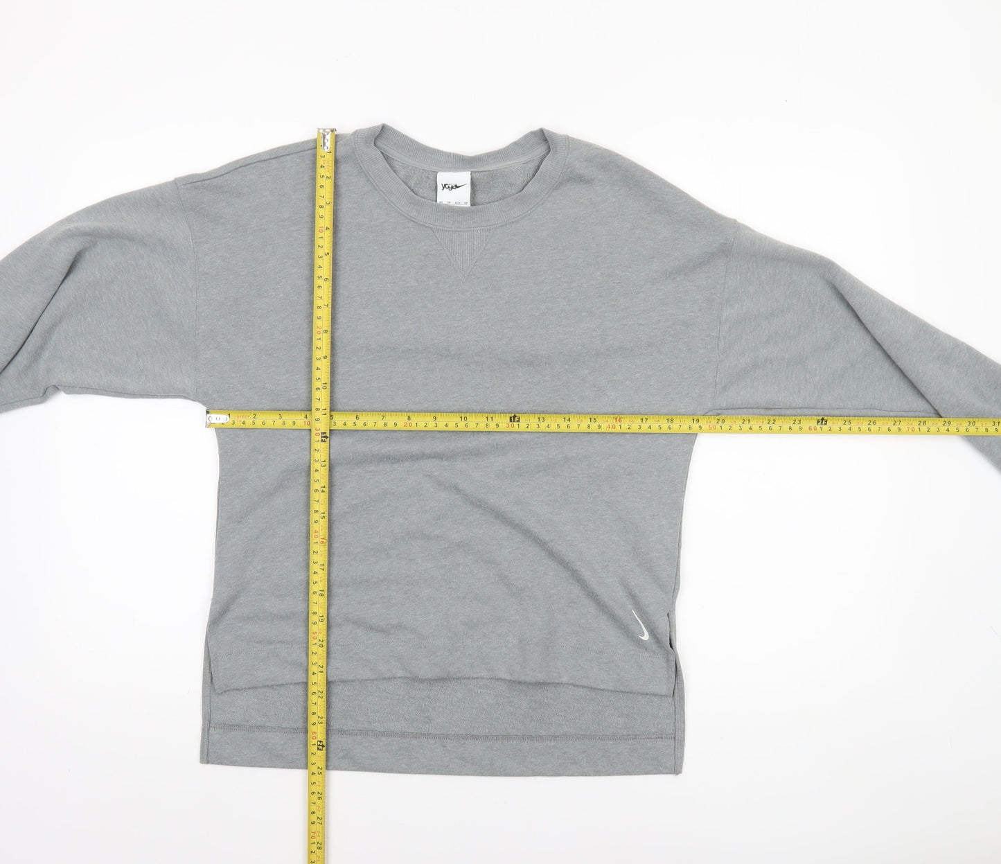 Nike Yoga Women's Grey XS Pullover Crew Neck Sweatshirt