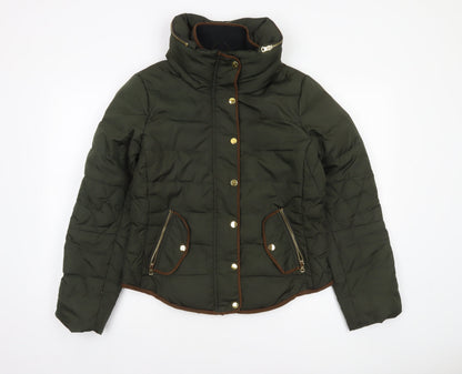 Womens UK Size L VERO MODA Green Puffer Jacket