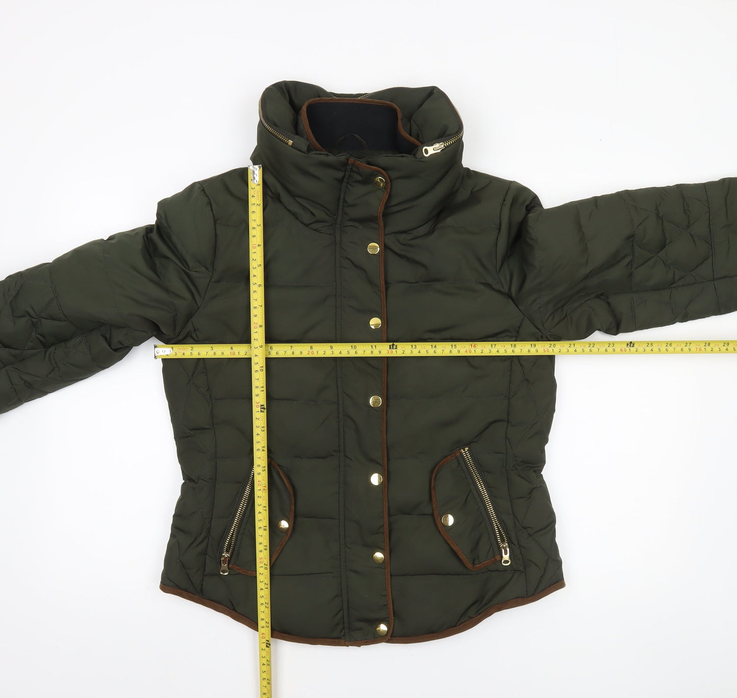 Womens UK Size L VERO MODA Green Puffer Jacket