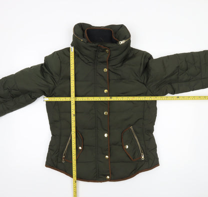 Womens UK Size L VERO MODA Green Puffer Jacket