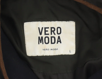 Womens UK Size L VERO MODA Green Puffer Jacket