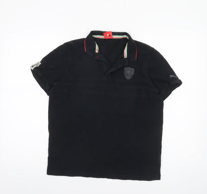 Womens UK Size L PUMA Black Basic Polo
