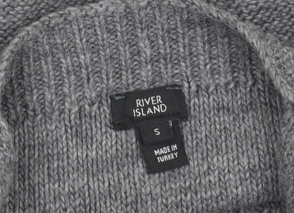 Womens UK Size S River Island Grey Cropped Tank