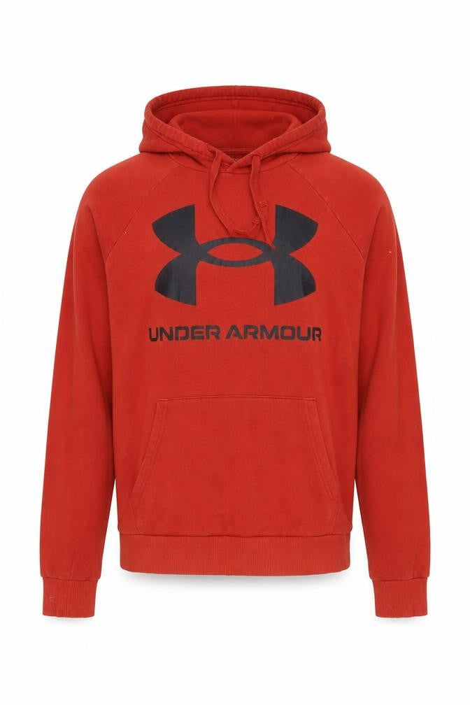 Mens UK Size M Under armour Red Pullover Hoodie