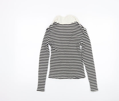 Womens UK Size M MNG Black Basic Button-Up