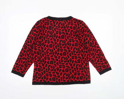 Womens UK Size M Precis Red Pullover Jumper
