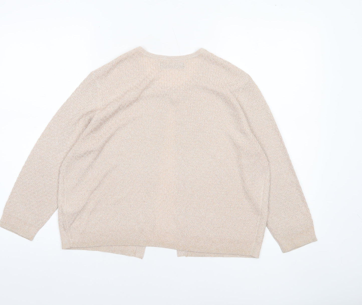 Womens UK Size 14 Marks and Spencer Beige Cardigan Jumper