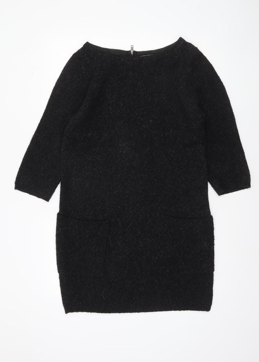 Womens UK Size M Monsoon Black Tunic Jumper