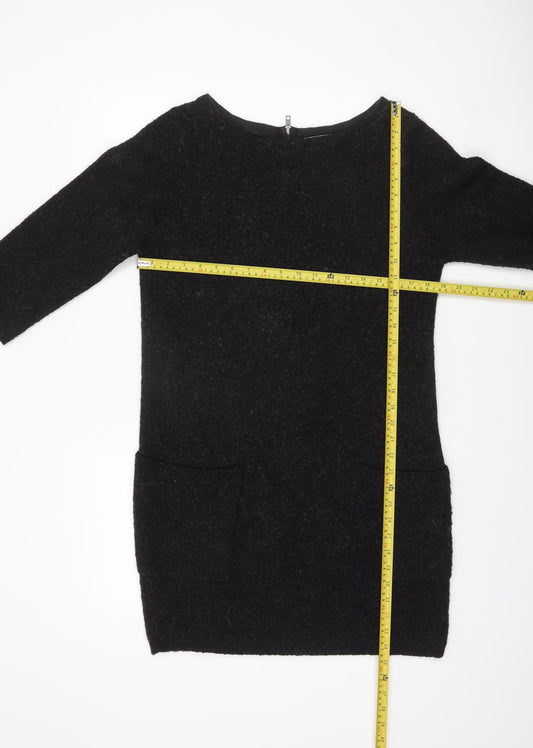 Womens UK Size M Monsoon Black Tunic Jumper