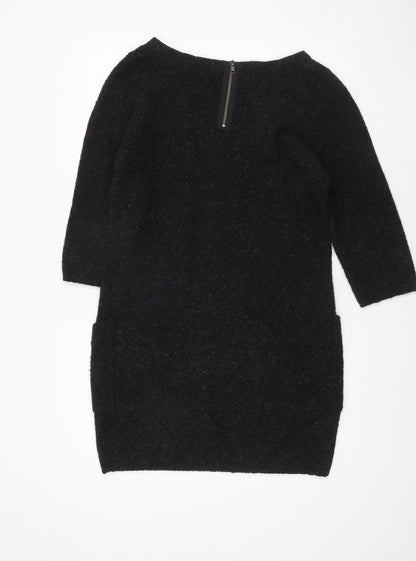 Womens UK Size M Monsoon Black Tunic Jumper