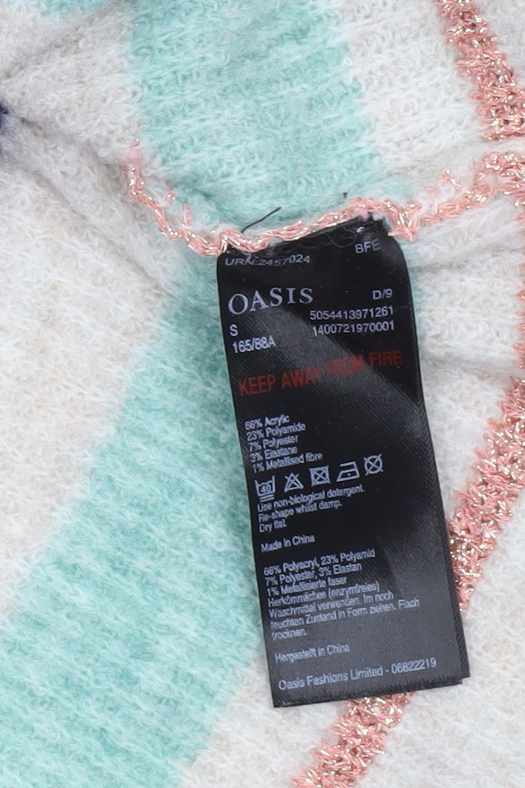 Womens UK Size S Oasis Multicoloured Pullover Jumper