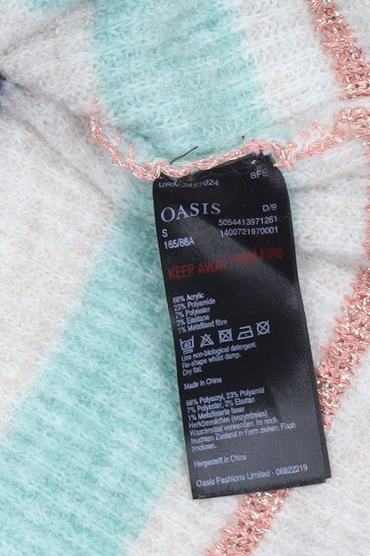 Womens UK Size S Oasis Multicoloured Pullover Jumper