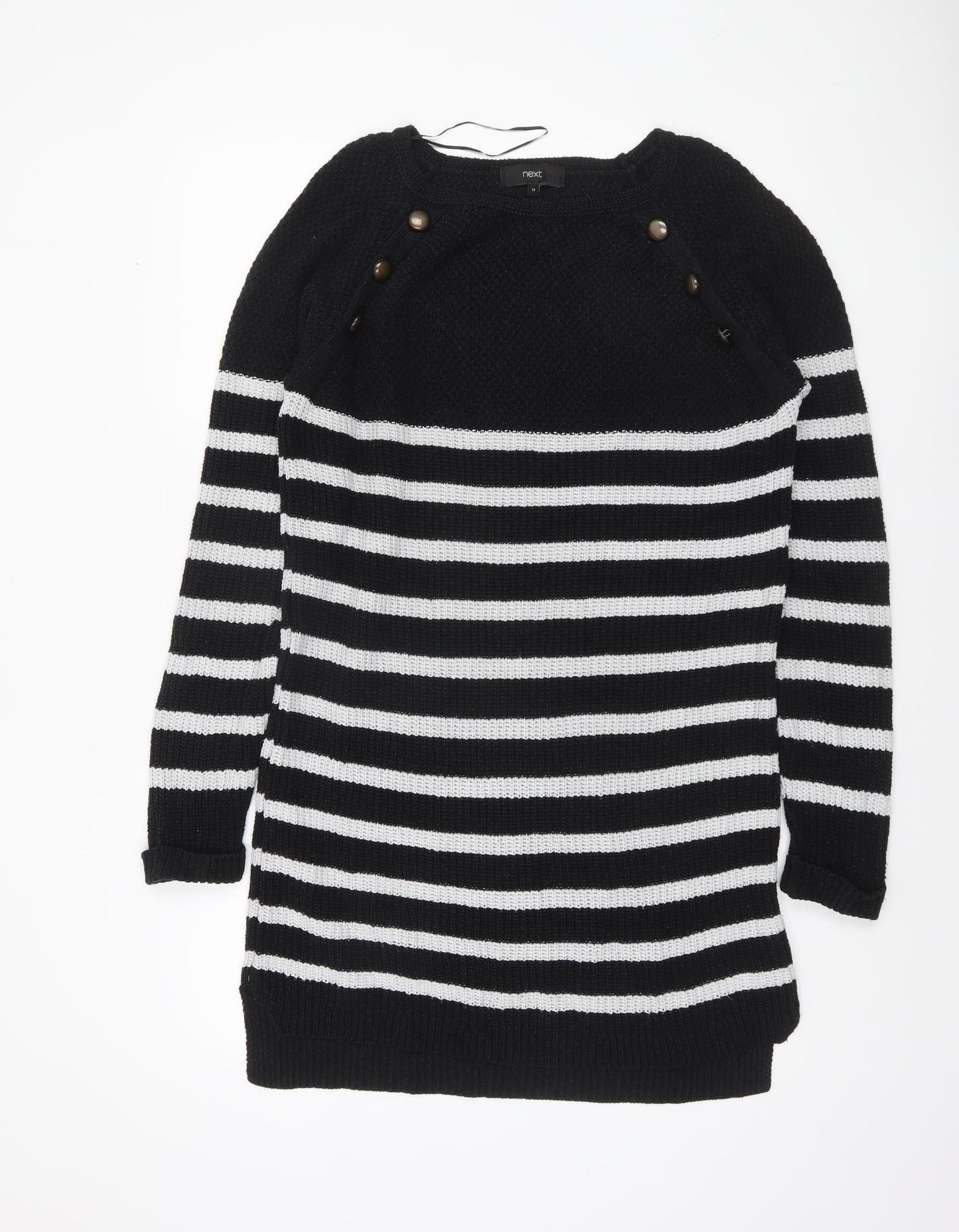Womens UK Size 12 NEXT Black Pullover Jumper