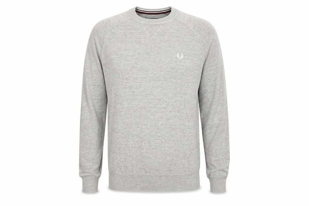Mens UK Size XS Fred Perry Grey Pullover Jumper