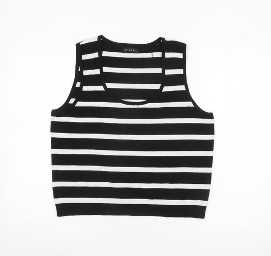 Womens UK Size 18 Et Vous Black Basic Tank