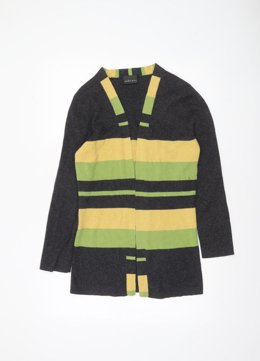ALEX & Co. Women's Multicoloured Striped Knit Cardigan UK 10