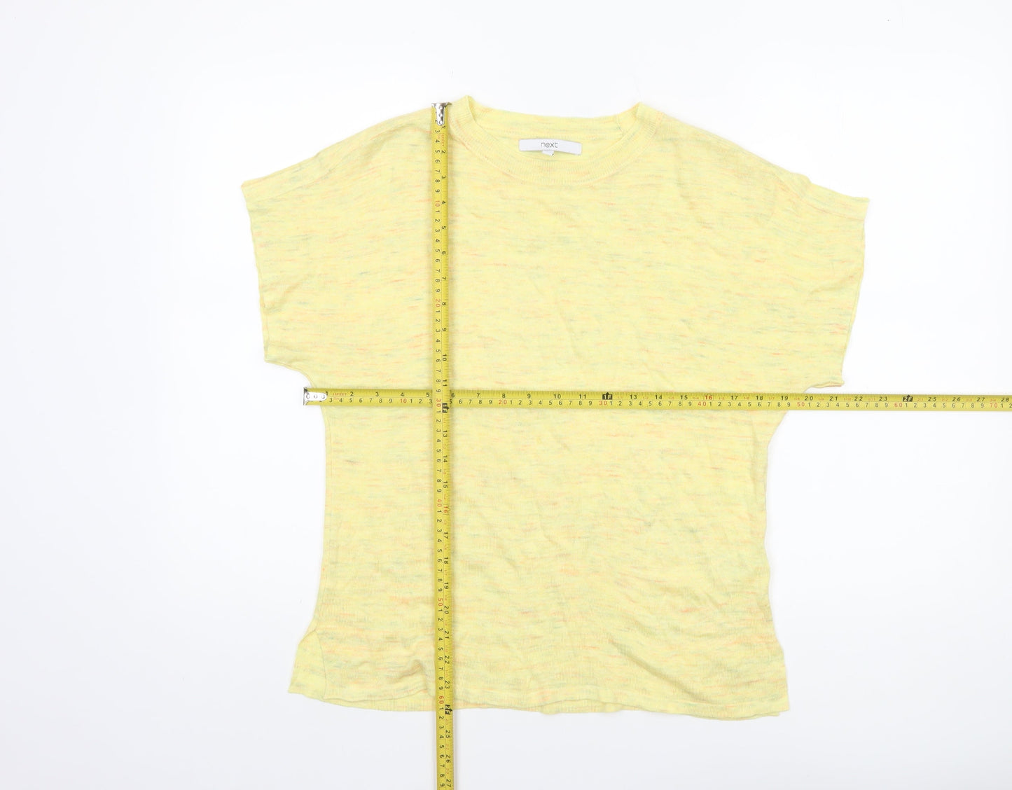 Womens UK Size 8 NEXT Yellow Basic T-Shirt