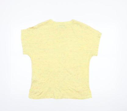 Womens UK Size 8 NEXT Yellow Basic T-Shirt