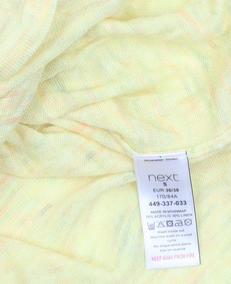 Womens UK Size 8 NEXT Yellow Basic T-Shirt