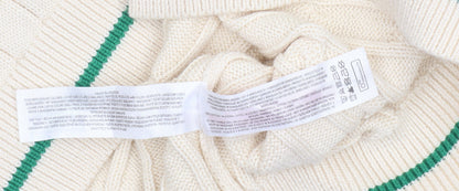 Primark Women's Beige Cable Knit Tennis Club V-Neck Vest S