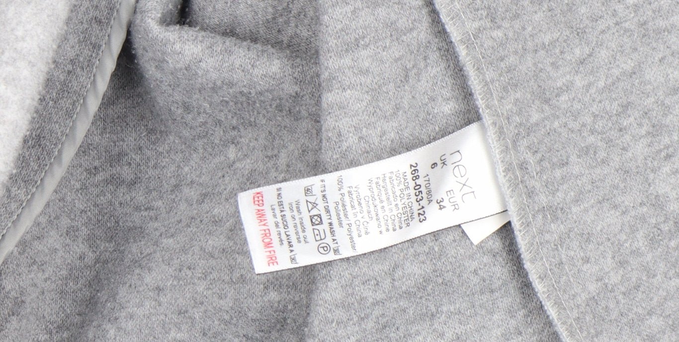 Womens UK Size 6 NEXT Grey Overcoat