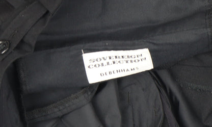 Debenhams Sovereign Collection Men's Black Wool Blend Formal Dress Trousers 38R