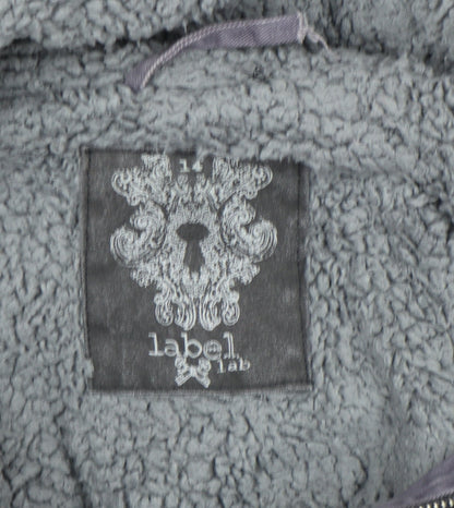 Womens UK Size 14 Label Lab Grey Parka Coat
