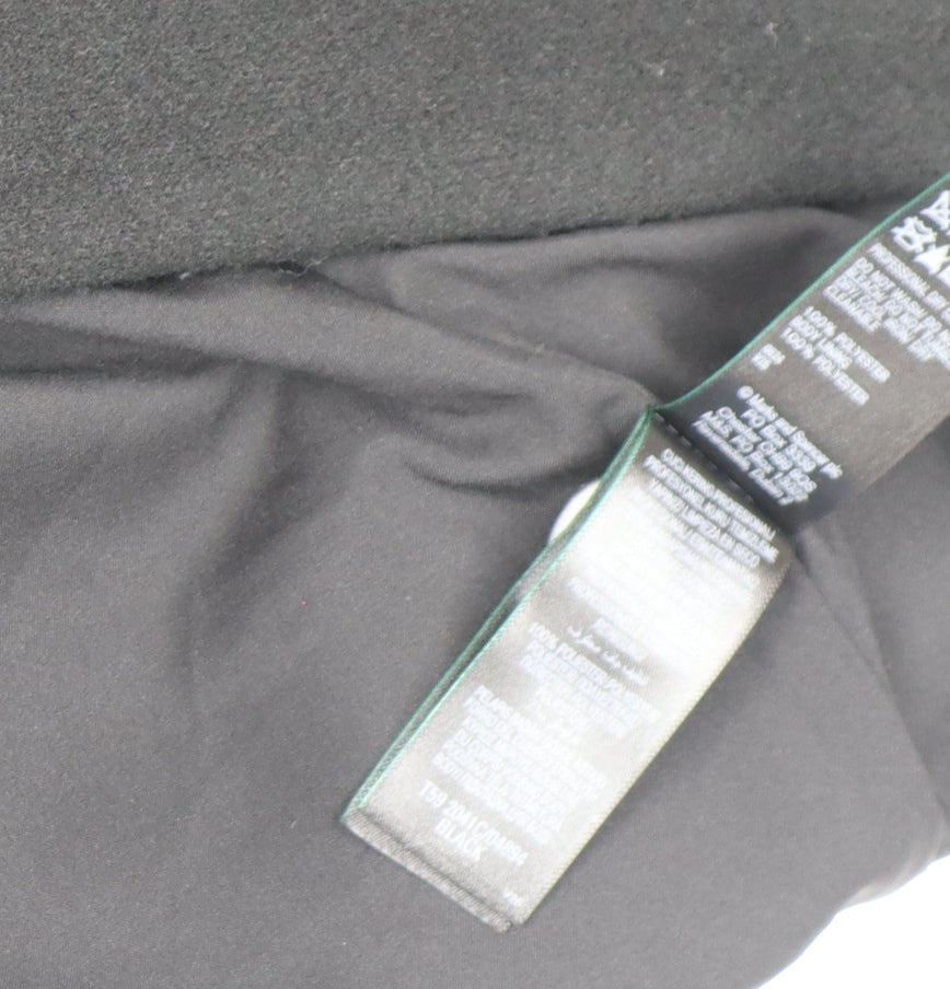 Marks and Spencer Women Black Wool Blend Long Overcoat Size 22