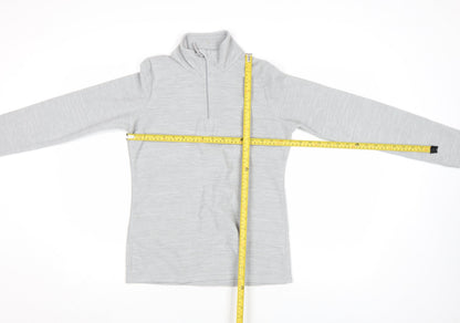Mountain Warehouse Womens Grey Size 8 Long Sleeve 1/4 Zip Fleece Top