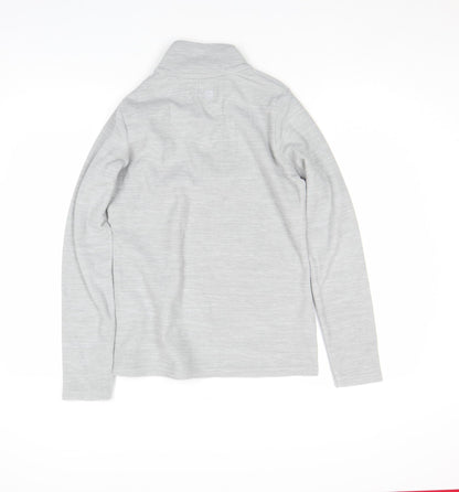 Mountain Warehouse Womens Grey Size 8 Long Sleeve 1/4 Zip Fleece Top