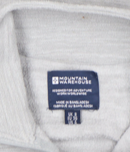 Mountain Warehouse Womens Grey Size 8 Long Sleeve 1/4 Zip Fleece Top