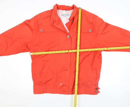 House of Fraser Women Red Cotton Basic Jacket Size 12