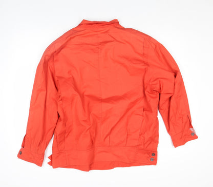 House of Fraser Women Red Cotton Basic Jacket Size 12