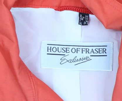 House of Fraser Women Red Cotton Basic Jacket Size 12