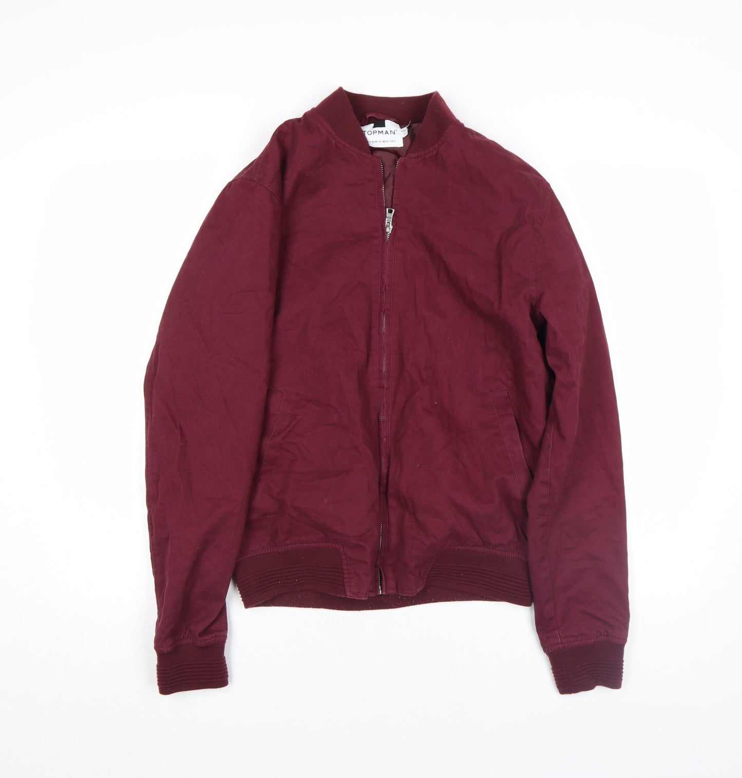 Mens UK Size S Topman Red Bomber Jacket
