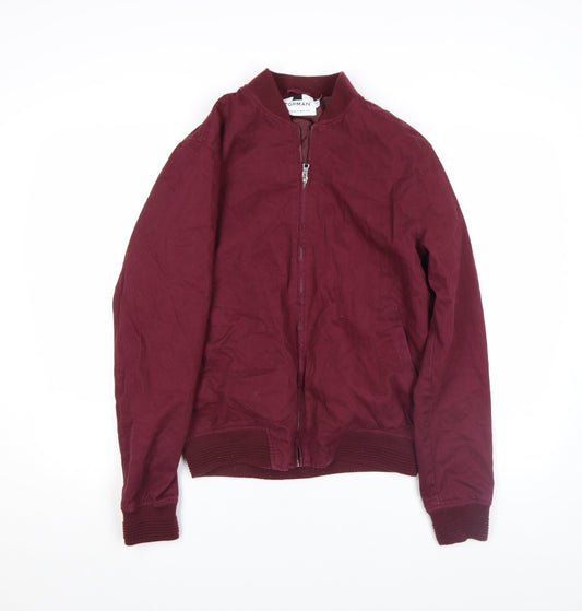 Mens UK Size S Topman Red Bomber Jacket