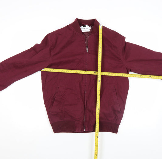 Mens UK Size S Topman Red Bomber Jacket