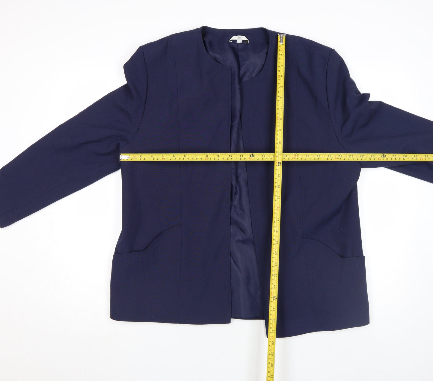 Klass Collection Women's Navy Blue Suit Jacket Size 18 Regular Lined