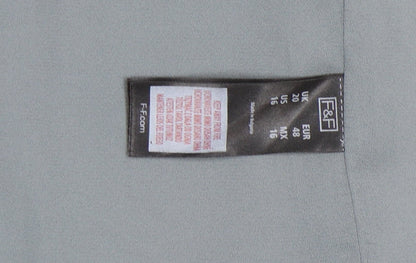 F&F Women’s Grey Double-Breasted Blazer Jacket Size 20 Regular Fit