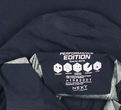 Next Boys Blue Performance Waterproof Rain Coat Jacket 8 Years Hooded