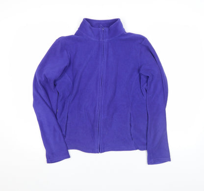 Marks and Spencer Womens Purple Fleece Zip Jacket UK 14