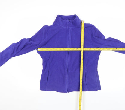 Marks and Spencer Womens Purple Fleece Zip Jacket UK 14